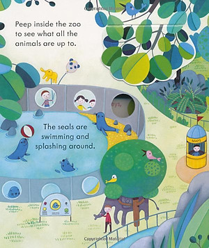 Sách Usborne Peep Inside The Zoo