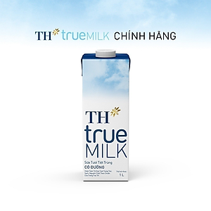 Thùng 12 hộp sữa tươi tiệt trùng TH True Milk  có đường 1 Lít