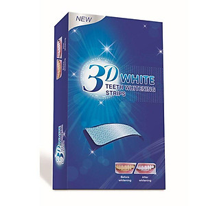 Full hộp 7 cặp - 14 miếng dán trắng răng 3D White Teeth Whitening Strips Sena Beauty, mạnh gấp 25 lần kem đánh răng