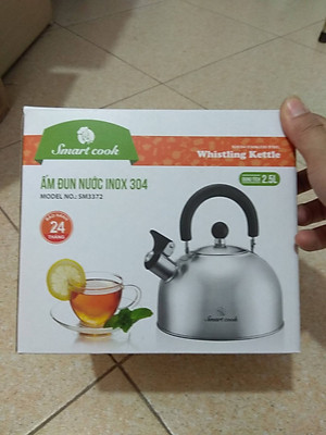 Ấm Đun Nước Inox 304 Elmich Smartcook 2.5L SM3372 Dùng Bếp Từ - Hàng chính hãng