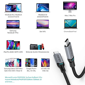 Dây cáp sạc type C sạc nhanh 100W Type-C to Type-C chuẩn PD 3.0 hiệu CHOETECH XCC-GY-1002 dài 180cm truyền data tốc độ cao 480Mbps (20V/5A, QC 4.0 & PD 3.0) sạc cho iPhone 15 pro max 15 plus ipad pro macbook samsung huawei oppo laptop  - hàng nhập khẩu