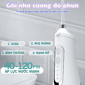 Máy Tăm Nước Cầm Tay Nikio NK-M209 - Dung Tích Lớn 360ml, Hàng Chính Hãng 