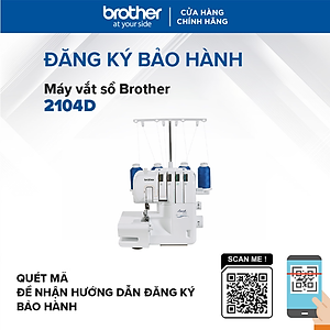 Máy Vắt Sổ Brother 2104D - Trắng - Hàng chính hãng