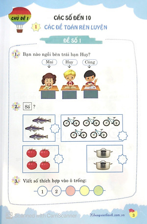 Sách 100 Đề Kiểm Tra Toán Lớp 1