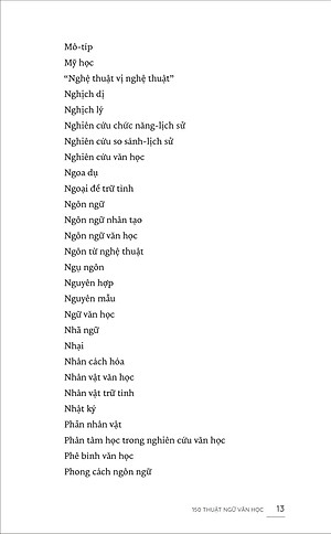 150 Thuật Ngữ Văn Học