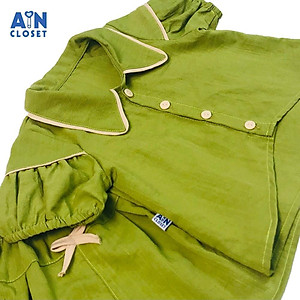 Bộ quấn áo ngắn bé gái Xanh golf đũi xược - AICDBGCGY2ME - AIN Closet