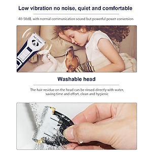 Tông đơ cạo lông cho chó mèo động cơ mạnh mẽ tiếng ồn thấp có thể sạc bằng USB