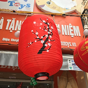 Đèn lồng nhật hoa anh đào - đèn lồng vải lụa Nhật Bản