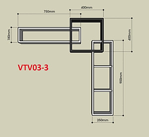 Bộ Kệ Ti Vi Treo Tường Trang Trí - Nội Thất Lắp Ráp