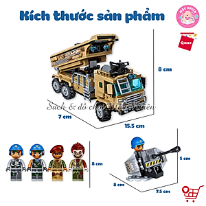 Đồ chơi lắp ráp xếp hình tên lửa chiến đấu Qman 1728 - Tên lửa đánh chặn (409 mảnh ghép) dành cho bé trai trên 6 tuổi