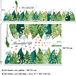 Decal dán chân tường hoa đá ZOOYOO XH7221
