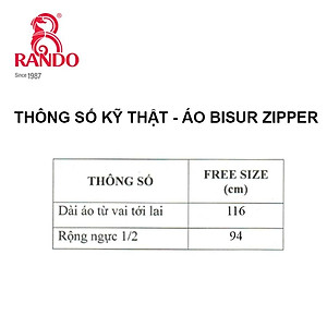 Áo mưa bít sườn Bisur Zipper - RANDO