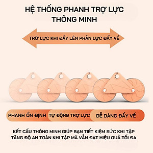 Con lăn tập bụng trợ lực - Dụng cụ tập cơ bụng hỗ trợ tập plank bằng con lăn siêu tiện dụng - Hãng dododios
