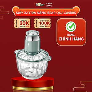 Máy xay thịt Bear QSJ-C04R8S - Đa năng chức năng, công xuất lớn, tiện dụng - Hàng nhập khẩu