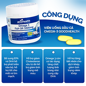 Combo 2 Hộp Dầu Cá Goodhealth Omega 3 Fish Oil 1000mg 150 Viên - Bổ Não - Tăng Trí Nhớ - Mắt Tinh - Chính Hãng Từ New Zealand