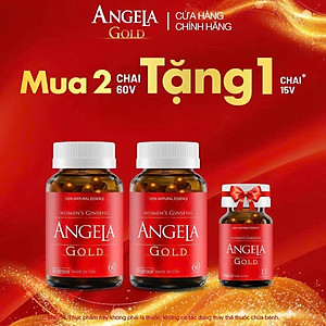 [Tặng Angela 15v] Combo 2 Hộp 60v - Viên Uống ANGELA GOLD Hỗ Trợ Sức Khỏe, Sắc Đẹp Và Sinh Lý Nữ