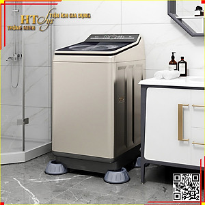 Bộ 04 chân đế cao su chống rung máy giặt - HT SYS - Đế chống rung máy giặt - Đế chống ồn máy giặt, máy sấy,tủ lạnh, bàn ghế + Sét 3 móc dính dán tường vàng tài lộc HT SYS
