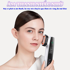 Máy Massage Mặt Và Nâng Cơ Mặt Nikio NK-128 - Công Nghệ Điện Di RF và EMS, Photon Xanh và Đỏ Chườm Nóng Và Lạnh - Hỗ Trợ Đẩy Tinh Chất, Giảm Nếp Nhăn, Tăng Sinh Collagen, Trẻ Hóa Da