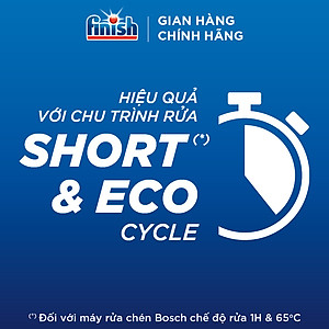 Viên Rửa Chén Bát Hương Chanh Finish Powerball Power All In 1 Max - Túi 100 viên siêu tiết kiệm