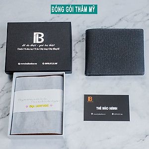 Ví nam, bóp nam da bò Saffiano Bụi Leather V140 - Bảo hành 12 tháng