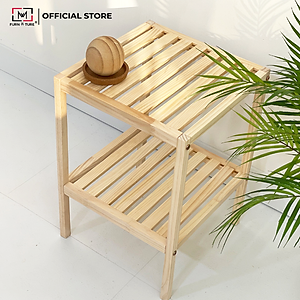 KỆ GỖ 2 TẦNG MÀU GỖ TỰ NHIÊN - 2F NATURAL SHELF