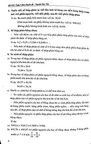 Sách Bồi Dưỡng Học Sinh Giỏi Toán Lớp 5 Theo Chuyên Đề - Số Thập Phân, Các Phép Tính Về Số Thập Phân