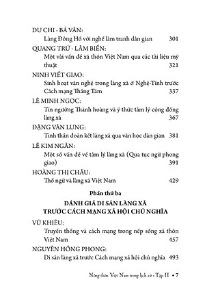 Combo 2 tập: Nông Thôn Việt Nam Trong Lịch Sử