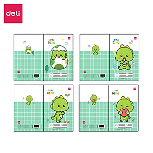 Tập Vở Học Sinh 4 Ô Ly Giấy Dày Trơn Mịn Deli - Vở Tập Viết Luyện Chữ Đẹp 48 Trang / 80 Trang - Định Lượng giấy 70gsm / 100gsm