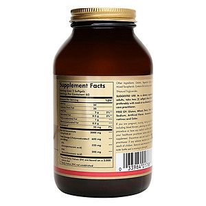 NHẬP KHẨU USA CHÍNH HÃNG - Viên uống dầu cá bổ sung omega 3, hỗ trợ giảm xơ vữa động mạch, tốt cho tim mạch, cải thiện trí nhớ Solgar Dầu cá Fish Oil Omega-3 Concentrate 120 