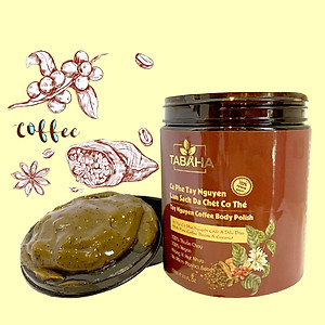 Combo Kem tan mỡ bụng 250g và Tẩy da chết cà phê Tây Nguyên 250ml TABAHA giúp mẹ sau sinh đẹp da chuẩn dáng