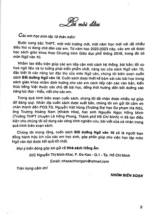 Bồi Dưỡng Ngữ Văn 10 (Biên Soạn Theo Chương Trình GDPT Mới) (Dùng Kèm SGK Chân Trời)