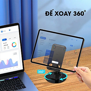 Giá đỡ điện thoại bằng kim loại xoay 360° có thể gấp gọn, chân đế vững chắc - Hàng Nhập Khẩu