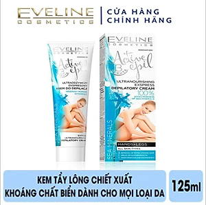 [Deal 99k] Kem tẩy lông chiết xuất khoáng chất biển dành cho mọi loại da EVELINE ACTIVE EPIL 125ml