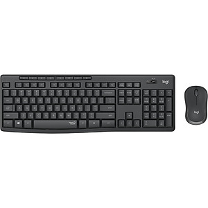 Combo chuột phím không dây Logitech MK295 Silent - Chống ồn 90%, có phím số, mắt đọc cải tiến, bền bỉ, không lag - Hàng chính hãng