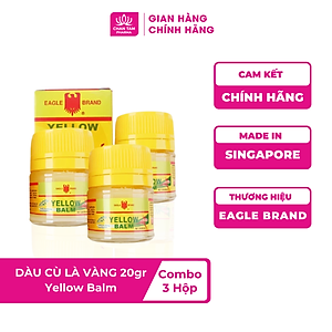 [Chính Hãng Singapore] COMBO 3 Lọ Dầu Cù Là Con Ó Vàng Yellow Balm 20g - Giảm Nhanh Cơn Đau
