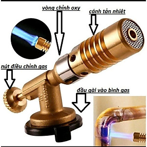 Đèn Khò Gas Mini Lõi Đồng – Ngọn Lửa Xanh Chuẩn, Công Suất Mạnh, Dễ Dùng
