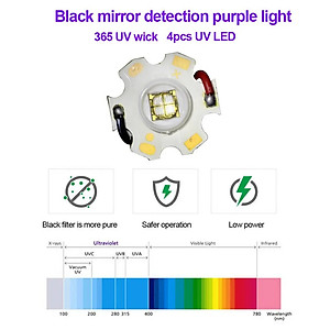 Đèn pin sạc cầm tay tia cực tím (UV) cao cấp Terino D113-UV (365nm, 20W)- Hàng chính hãng