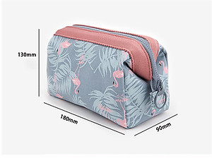 Túi đựng mỹ phẩm hoa văn Brahma Flamingo-Giao màu , họa tiết ngẫu nhiên - Hàng chính hãng 