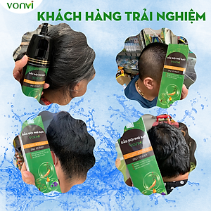Lược nhuộm tóc thông minh đen tóc VONVI làm tóc đen sau 5 phút thế hệ mới 1 nút ấn chai 200 ml