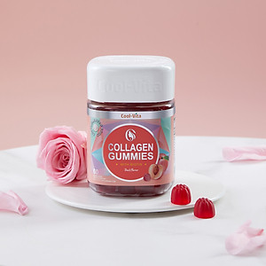 Combo 3 Hộp Kẹo Dẻo Collagen Hỗ Trợ Trẻ Hóa Sáng Da - Cải Thiện Sức Khỏe Tóc Móng Vị Đào Kết Hợp Biotin, Vitamin C & Vitamin E Coolvita (60 viên x 3g)/hộp