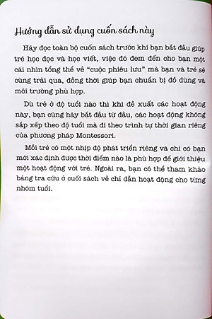 Sách Học Montessori Để Dạy Trẻ Theo Phương Pháp Montessori - 100 Hoạt Động Montessori: Cha Mẹ Nên Chuẩn Bị Cho Trẻ Tập Đọc Và Viết Như Thế Nào?