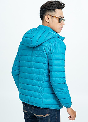 Áo Jacket nam Novelty 03 lớp lông vũ màu xanh ve chai NJKMMTMNLR1805284