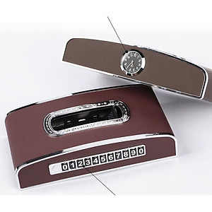 Hộp Đựng Khăn Giấy Trên ô Tô Có Đồng Hồ Và Bảng Số điện Thoại Cao Cấp (Kèm Video thực tế)