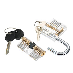 Bộ 24 Dụng Cụ Mở Khóa Chuyên Nghiệp với 2 ổ khóa Thực Hành Kèm Bao Da Dành Cho Người Mới Bắt Đầu