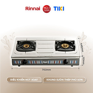 Bếp gas dương Rinnai RV-377(S)N mặt bếp inox và kiềng bếp men - Hàng chính hãng.