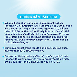 Sữa bột Enfagrow A2 Neuropro 3 350g giúp dễ tiêu hóa, hấp thu cho trẻ từ 1-6 tuổi