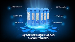 Combo Bộ 10 Cấp Lõi Lọc Đúc Nguyên Khối Karofi SMAX Hiệu Suất Cao HP 6.1 Hydrogen - Hàng Chính Hãng