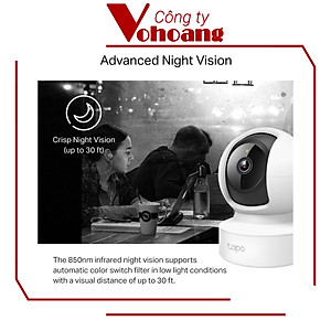 Camera Wifi TP-Link Tapo C212 Độ Phân Giải 2K QHD Quay/Quét 360 Độ Hỗ Trợ Cổng LAN - Hàng Chính Hãng