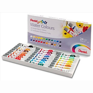Màu nước Pentel Water Color WFRS 12/18 /24 màu dạng tuýt vẽ được lên nhiều chất liệu