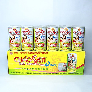 Cháo sen bát bảo 0 đường Minh Trung 365g - CSBB 0 Đường 12 (combo 12 lon)